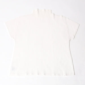 極美品 PLEATS PLEASE ISSEY MIYAKE プリーツプリーズ PP23 fK325 イッセイミヤケ カットソー サイズ3 ホワイト 中古 4b014075