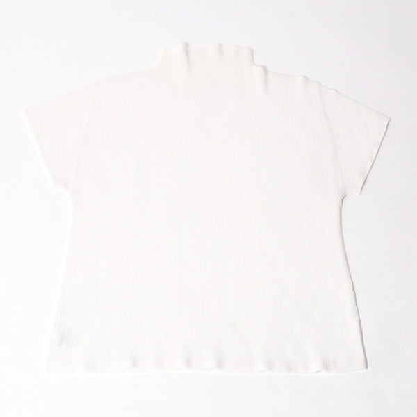 極美品 PLEATS PLEASE ISSEY MIYAKE プリーツプリーズ PP23 fK325 イッセイミヤケ カットソー サイズ3 ホワイト 中古 4b014075