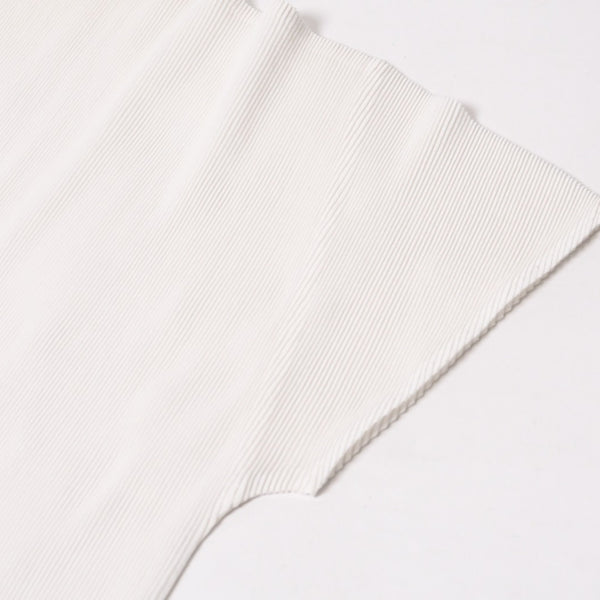 極美品 PLEATS PLEASE ISSEY MIYAKE プリーツプリーズ PP23 fK325 イッセイミヤケ カットソー サイズ3 ホワイト 中古 4b014075