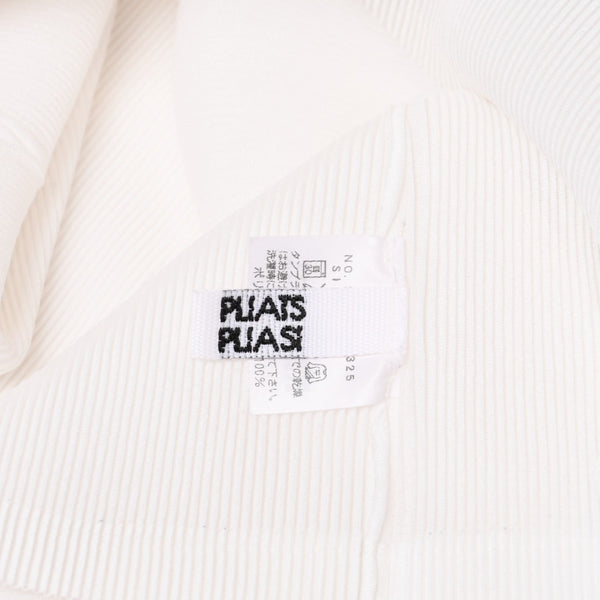 極美品 PLEATS PLEASE ISSEY MIYAKE プリーツプリーズ PP23 fK325 イッセイミヤケ カットソー サイズ3 ホワイト 中古 4b014075