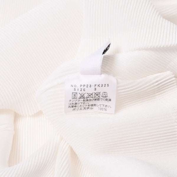 極美品 PLEATS PLEASE ISSEY MIYAKE プリーツプリーズ PP23 fK325 イッセイミヤケ カットソー サイズ3 ホワイト 中古 4b014075