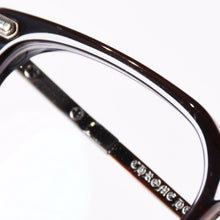 画像をギャラリービューアに読み込む, 極美品 CHROME HEARTS クロムハーツ SPUR EM 伊達メガネ アイウェア サイズ54□19-152 CHクロス シルバー925 中古 4b014135