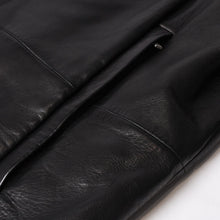 画像をギャラリービューアに読み込む, 極美品 HUGO BOSS ヒューゴボス レザージャケット コート ラムスキン ブラック シルバー金具 サイズ52 中古 4b013845