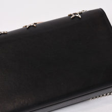 画像をギャラリービューアに読み込む, YVES SAINT LAURENT イヴ サンローラン ショルダーバッグ YSLロゴ スタースタッズ レザー ゴールド金具 ブラック 美品 中古 4b010416