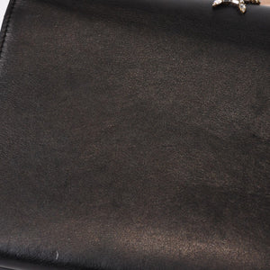 YVES SAINT LAURENT イヴ サンローラン ショルダーバッグ YSLロゴ スタースタッズ レザー ゴールド金具 ブラック 美品 中古 4b010416