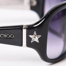 画像をギャラリービューアに読み込む, JIMMY CHOO ジミーチュウ KELLI STRASS/S ケリストラス サングラス アイウェア 0807 DG サイズ120 ラインストーン ブラック 美品 中古 4b012430