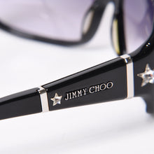 画像をギャラリービューアに読み込む, JIMMY CHOO ジミーチュウ KELLI STRASS/S ケリストラス サングラス アイウェア 0807 DG サイズ120 ラインストーン ブラック 美品 中古 4b012430