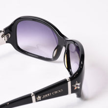 画像をギャラリービューアに読み込む, JIMMY CHOO ジミーチュウ KELLI STRASS/S ケリストラス サングラス アイウェア 0807 DG サイズ120 ラインストーン ブラック 美品 中古 4b012430