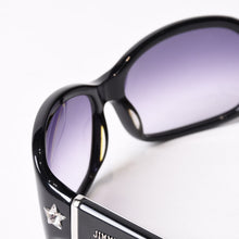 画像をギャラリービューアに読み込む, JIMMY CHOO ジミーチュウ KELLI STRASS/S ケリストラス サングラス アイウェア 0807 DG サイズ120 ラインストーン ブラック 美品 中古 4b012430