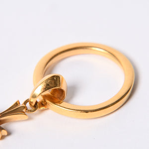 新品同様 CHROME HEARTS クロムハーツ ベイビーファット アイウェアループ ペンダント チャーム 22K 18.3g 希少 中古 4b014095