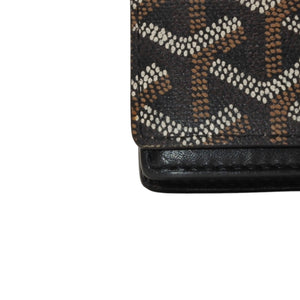 極美品 GOYARD ゴヤール マルゼルブ カードケース ブラウン ブラック PVC レザー MALESHPMLTY01CL01X 中古 4a001079