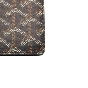 極美品 GOYARD ゴヤール マルゼルブ カードケース ブラウン ブラック PVC レザー MALESHPMLTY01CL01X 中古 4a001079
