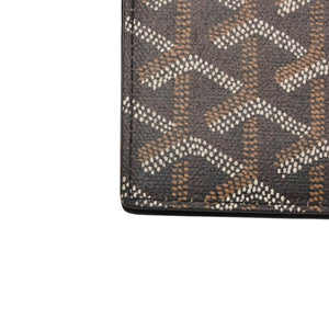 極美品 GOYARD ゴヤール マルゼルブ カードケース ブラウン ブラック PVC レザー MALESHPMLTY01CL01X 中古 4a001079