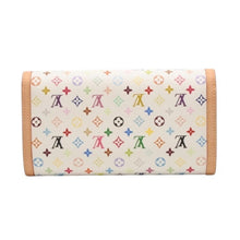 画像をギャラリービューアに読み込む, 極美品 LOUIS VUITTON ルイヴィトン ポルトトレゾール インターナショナル 長財布 M92659 村上隆 ホワイト マルチカラー PVC 中古 4a000788