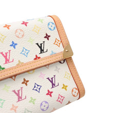 画像をギャラリービューアに読み込む, 極美品 LOUIS VUITTON ルイヴィトン ポルトトレゾール インターナショナル 長財布 M92659 村上隆 ホワイト マルチカラー PVC 中古 4a000788