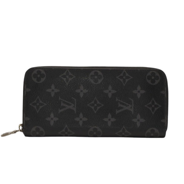 LOUIS VUITTON Zippy Wallet Vertical Long Wallet M62295 Monogram Eclipse Black Good Condition Used 4a000827
