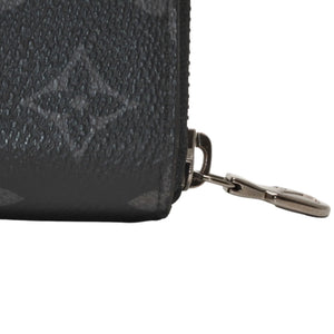 LOUIS VUITTON Zippy Wallet Vertical Long Wallet M62295 Monogram Eclipse Black Good Condition Used 4a000827