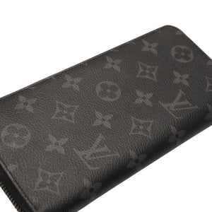 LOUIS VUITTON Zippy Wallet Vertical Long Wallet M62295 Monogram Eclipse Black Good Condition Used 4a000827