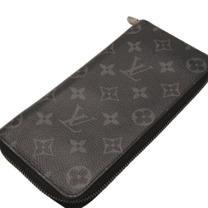 LOUIS VUITTON Zippy Wallet Vertical Long Wallet M62295 Monogram Eclipse Black Good Condition Used 4a000827