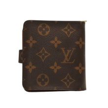 画像をギャラリービューアに読み込む, 極美品 LOUIS VUITTON ルイヴィトン 二つ折り財布 コンパクト ジップ M61667 モノグラム ブラウン 中古 4a000839