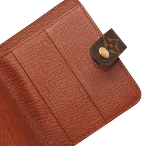 極美品 LOUIS VUITTON ルイヴィトン 二つ折り財布 コンパクト ジップ M61667 モノグラム ブラウン 中古 4a000839