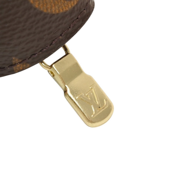 極美品 LOUIS VUITTON ルイヴィトン 二つ折り財布 コンパクト ジップ M61667 モノグラム ブラウン 中古 4a000839