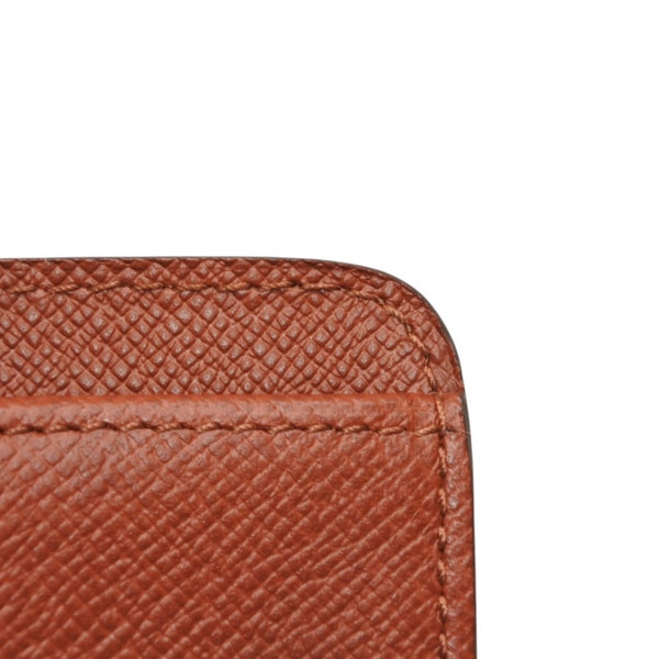 極美品 LOUIS VUITTON ルイヴィトン 二つ折り財布 コンパクト ジップ M61667 モノグラム ブラウン 中古 4a000839