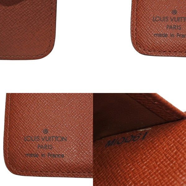極美品 LOUIS VUITTON ルイヴィトン 二つ折り財布 コンパクト ジップ M61667 モノグラム ブラウン 中古 4a000839