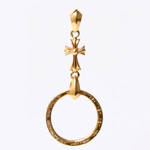 新品同様 CHROME HEARTS クロムハーツ ベイビーファット アイウェアループ ペンダント チャーム 22K 18.3g 希少 中古 4b014095