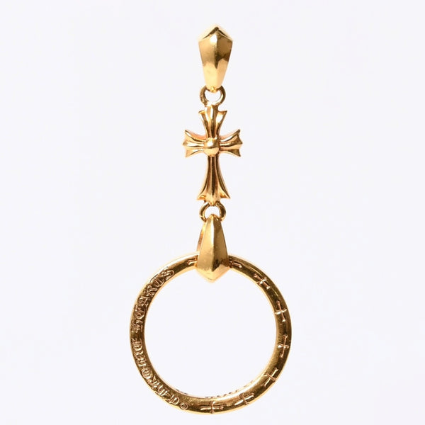 新品同様 CHROME HEARTS クロムハーツ ベイビーファット アイウェアループ ペンダント チャーム 22K 18.3g 希少 中古 4b014095