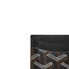画像をギャラリービューアに読み込む, GOYARD ゴヤール サンシュルピス ヘリンボーン カードケース ブラック PVC レザー 美品 中古 4a001080