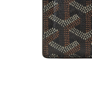 GOYARD Saint-Sulpice Herringbone Card Case Black PVC Leather Good Condition Used 4a001080