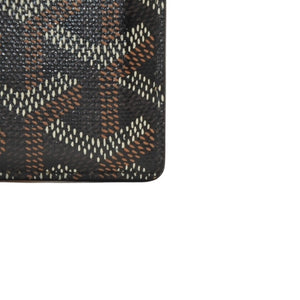 GOYARD Saint-Sulpice Herringbone Card Case Black PVC Leather Good Condition Used 4a001080
