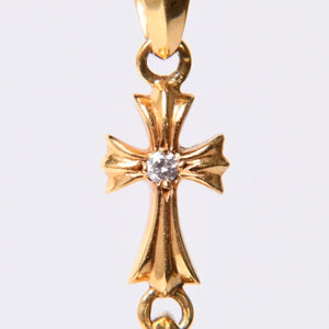 新品同様 CHROME HEARTS クロムハーツ ベイビーファット アイウェアループ ペンダント チャーム 22K 18.3g 希少 中古 4b014095