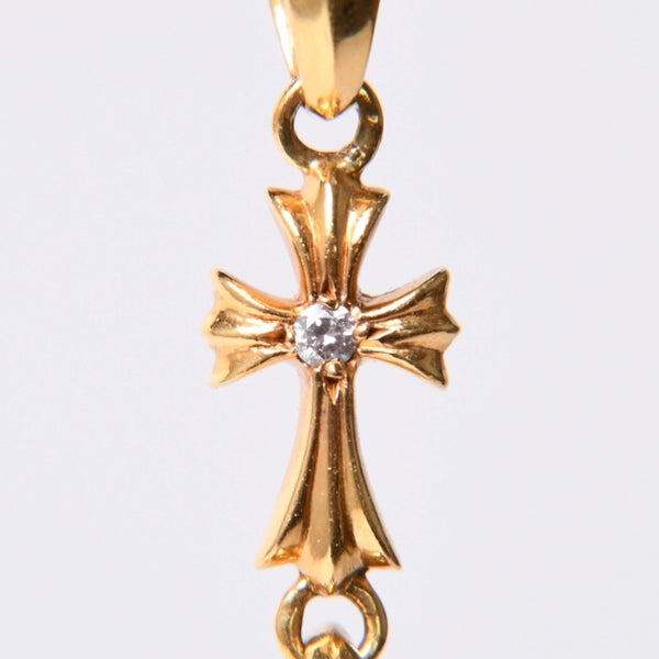 新品同様 CHROME HEARTS クロムハーツ ベイビーファット アイウェアループ ペンダント チャーム 22K 18.3g 希少 中古 4b014095