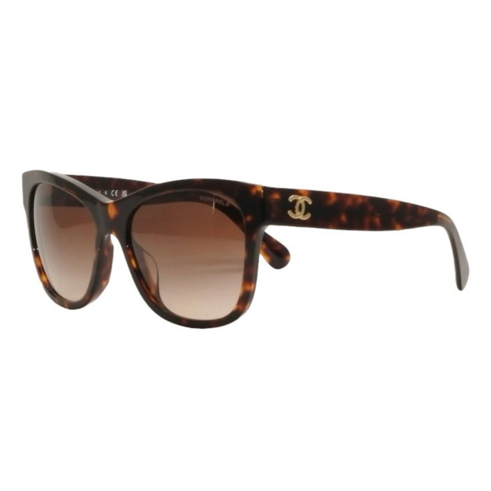極美品 CHANEL シャネル サングラス アイウェア 5380-A c.714/S5 サイズ56□17 140 ココマーク べっ甲カラー 中古 4a000830