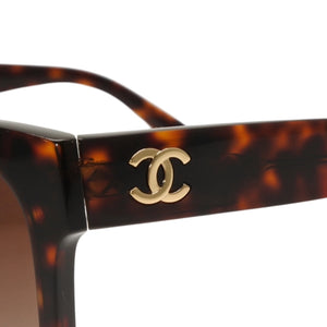 極美品 CHANEL シャネル サングラス アイウェア 5380-A c.714/S5 サイズ56□17 140 ココマーク べっ甲カラー 中古 4a000830