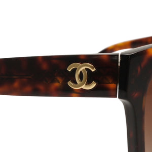 極美品 CHANEL シャネル サングラス アイウェア 5380-A c.714/S5 サイズ56□17 140 ココマーク べっ甲カラー 中古 4a000830