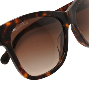 極美品 CHANEL シャネル サングラス アイウェア 5380-A c.714/S5 サイズ56□17 140 ココマーク べっ甲カラー 中古 4a000830