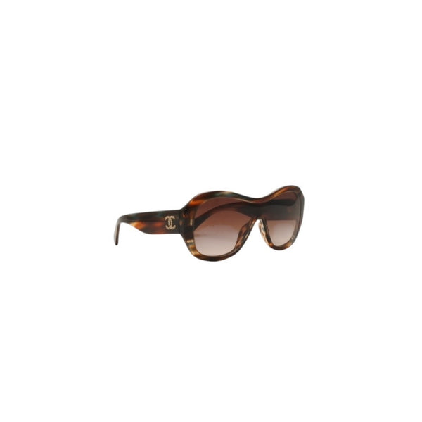 極美品 CHANEL シャネル サングラス アイウェア 5380-A c.714/S5 サイズ56□17 140 ココマーク べっ甲カラー 中古 4a000830