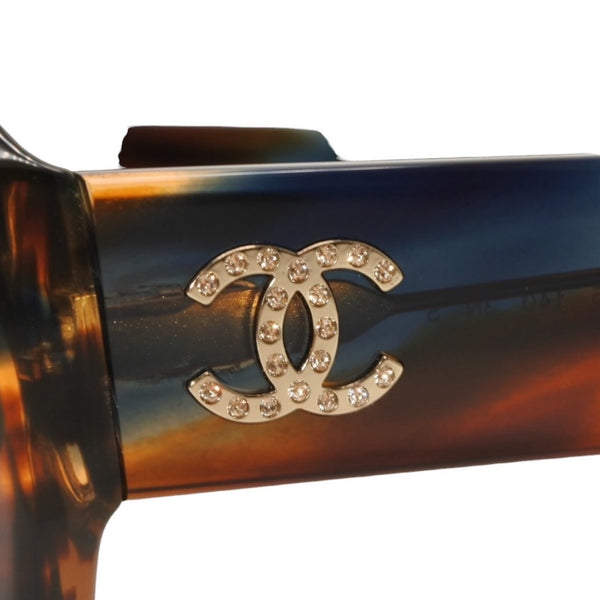 極美品 CHANEL シャネル サングラス アイウェア 5380-A c.714/S5 サイズ56□17 140 ココマーク べっ甲カラー 中古 4a000830