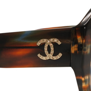 極美品 CHANEL シャネル サングラス アイウェア 5380-A c.714/S5 サイズ56□17 140 ココマーク べっ甲カラー 中古 4a000830