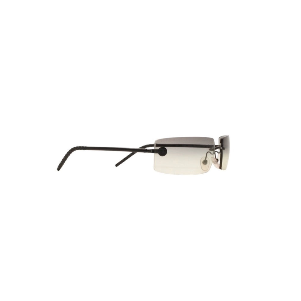 極美品 CHANEL シャネル リムレス サングラス アイウェア 4047 c.170/8G サイズ65□16 120 ココマーク ブラック 中古 4a000651