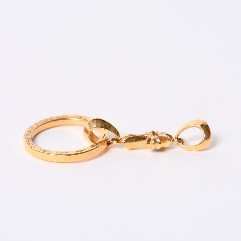 新品同様 CHROME HEARTS クロムハーツ ベイビーファット アイウェアループ ペンダント チャーム 22K 18.3g 希少 中古 4b014095