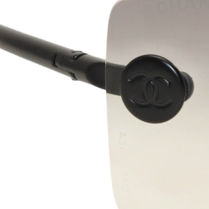 極美品 CHANEL シャネル リムレス サングラス アイウェア 4047 c.170/8G サイズ65□16 120 ココマーク ブラック 中古 4a000651