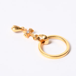 新品同様 CHROME HEARTS クロムハーツ ベイビーファット アイウェアループ ペンダント チャーム 22K 18.3g 希少 中古 4b014095