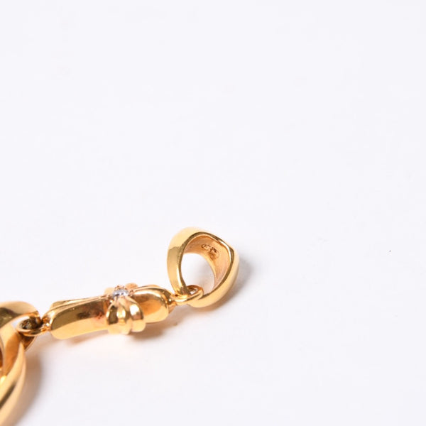 新品同様 CHROME HEARTS クロムハーツ ベイビーファット アイウェアループ ペンダント チャーム 22K 18.3g 希少 中古 4b014095