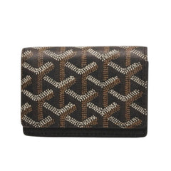 極美品 GOYARD ゴヤール マルゼルブ カードケース ブラウン ブラック PVC レザー MALESHPMLTY01CL01X 中古 4a001079