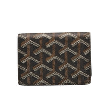 画像をギャラリービューアに読み込む, 極美品 GOYARD ゴヤール マルゼルブ カードケース ブラウン ブラック PVC レザー MALESHPMLTY01CL01X 中古 4a001079