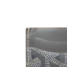 画像をギャラリービューアに読み込む, GOYARD ゴヤール サンシュルピス ヘリンボーン カードケース グレー ホワイト PVC レザー 美品 中古 4b014188